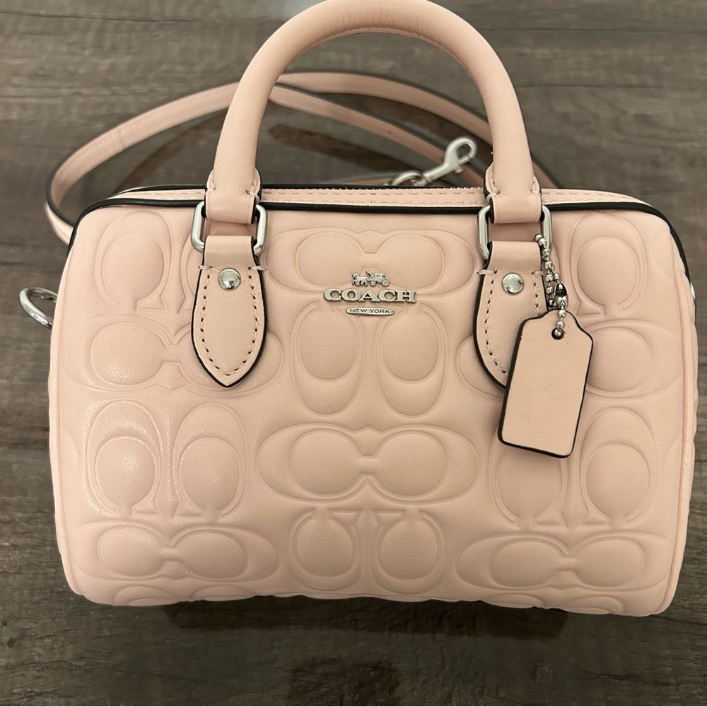 NWT- Coach Mini Rowan Crossbody Bag in Signature Leather - Picture 2 of 7